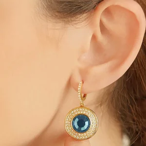 Newbridge Silverware Jewellery Earrings With Montana Stone* Boxed Gifts
