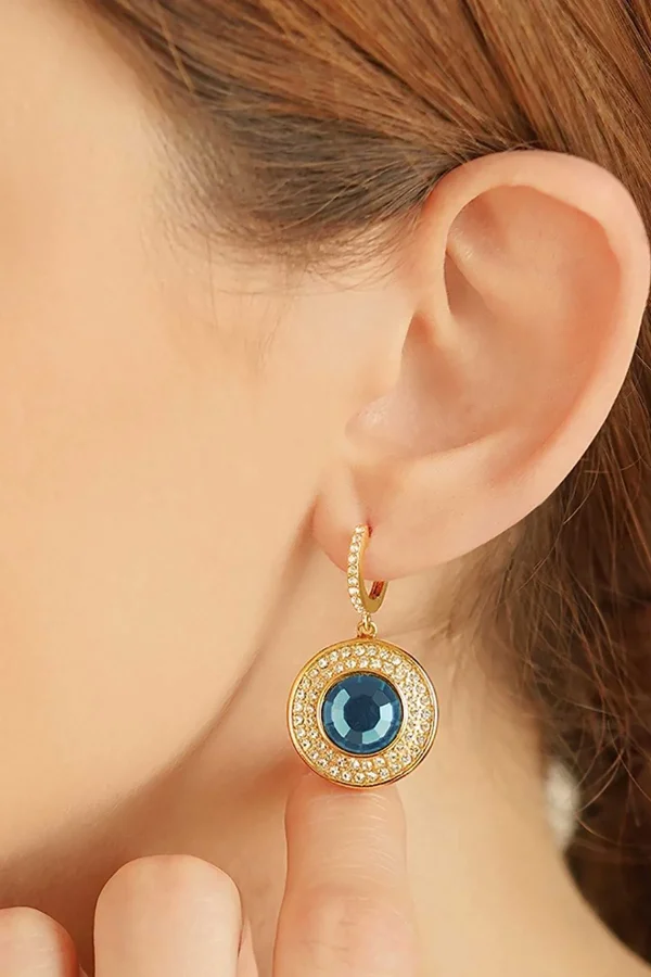 Newbridge Silverware Jewellery Earrings With Montana Stone* Boxed Gifts