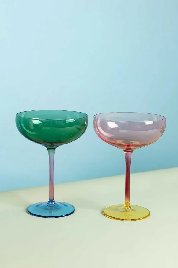 Eclectic Champagne Saucer Set Of 2* Homeware