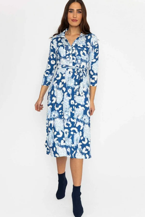 Pala D'oro Eithne Midi Dress In Blue Print*Women Dresses & Jumpsuits
