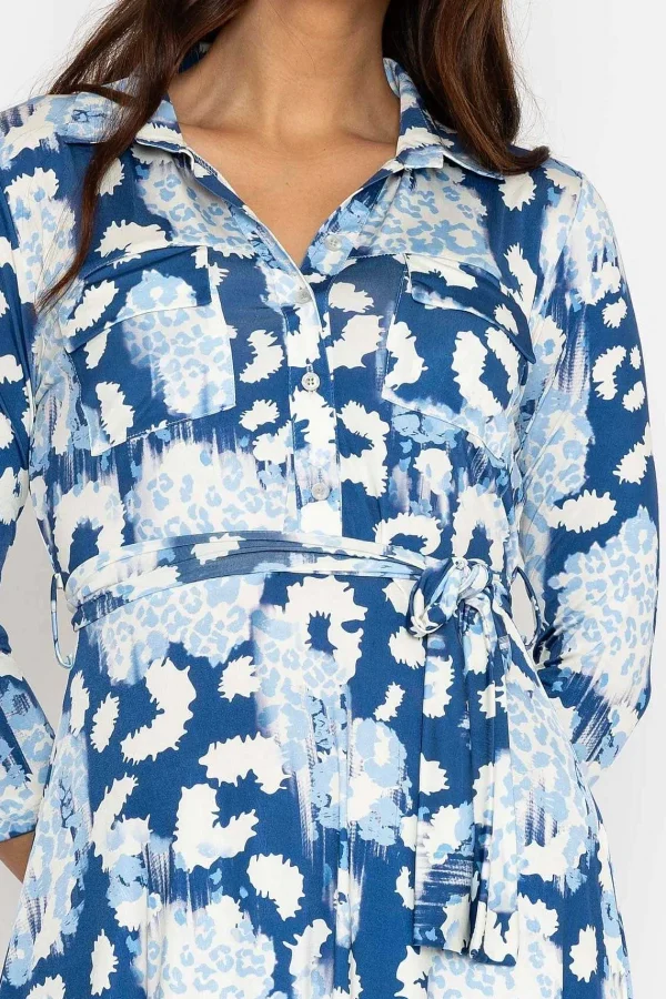 Pala D'oro Eithne Midi Dress In Blue Print*Women Dresses & Jumpsuits