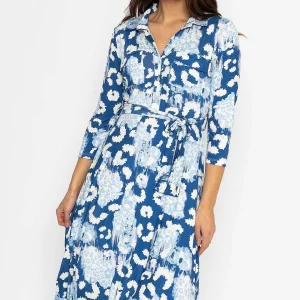 Pala D'oro Eithne Midi Dress In Blue Print*Women Dresses & Jumpsuits