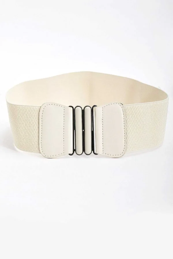 SOUL Accessories Elasticated Cream Belt* Belts
