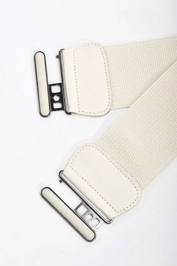 SOUL Accessories Elasticated Cream Belt* Belts