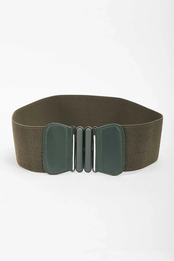 SOUL Accessories Elasticated Khaki Belt* Belts