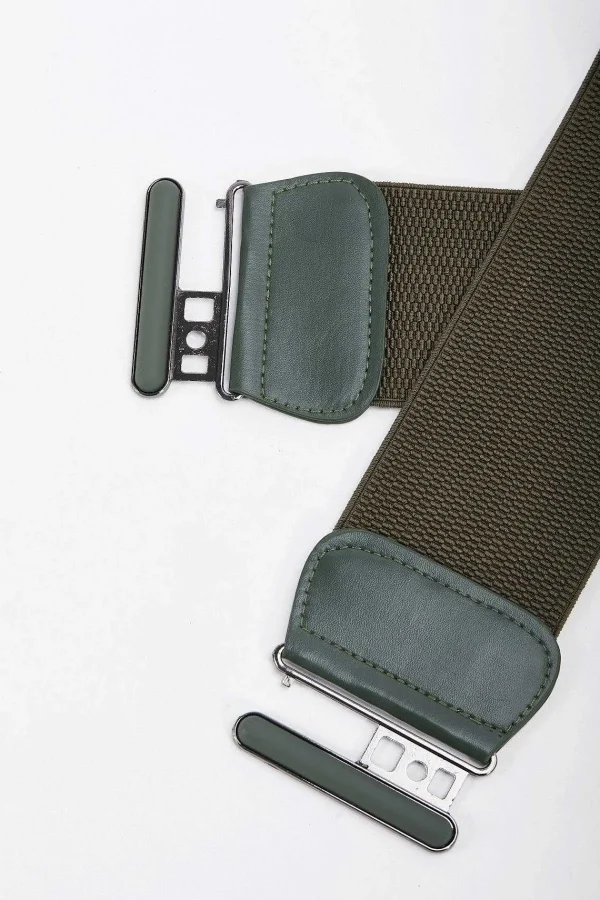 SOUL Accessories Elasticated Khaki Belt* Belts