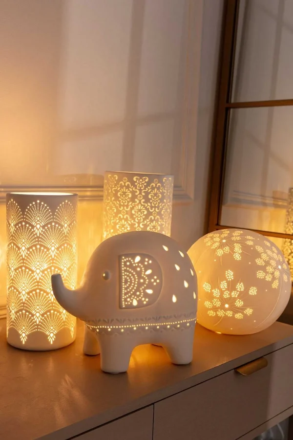 Carraig Donn HOME Elephant Led Ceramic Lamp* Homeware