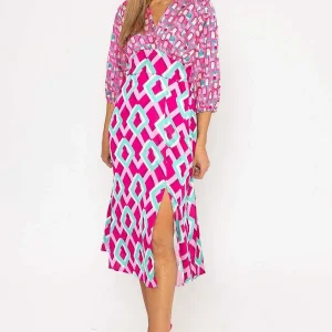 Pala D'oro Eliza Midi Dress In Pink*Women Dresses & Jumpsuits