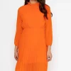 Pala D'oro Ella Knee Length Dress In Orange*Women Dresses & Jumpsuits