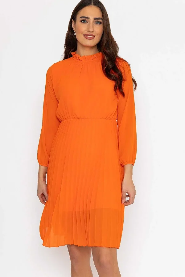 Pala D'oro Ella Knee Length Dress In Orange*Women Dresses & Jumpsuits