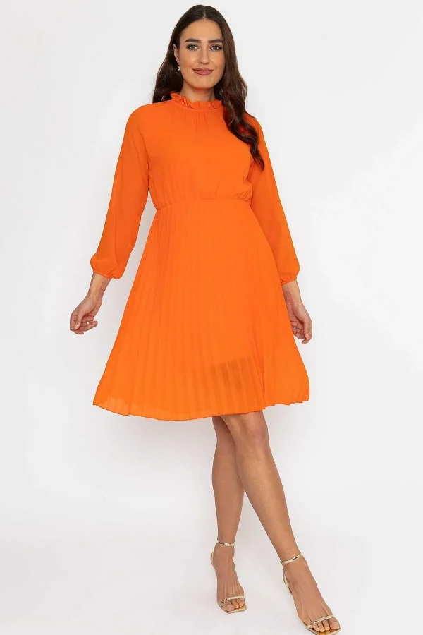 Pala D'oro Ella Knee Length Dress In Orange*Women Dresses & Jumpsuits