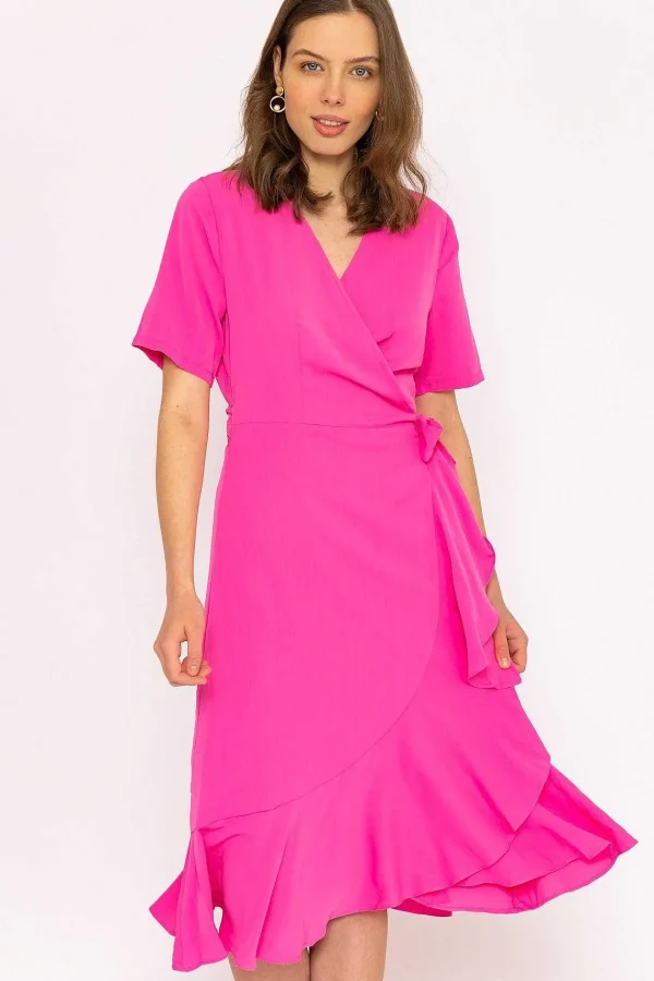 Rowen Avenue Ella Midi Dress In Fuchsia*Women Dresses & Jumpsuits