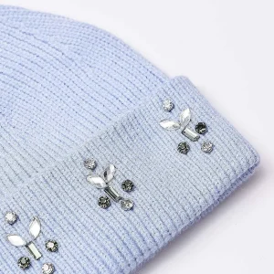 SOUL Accessories Embellished Beanie In Blue* Hats