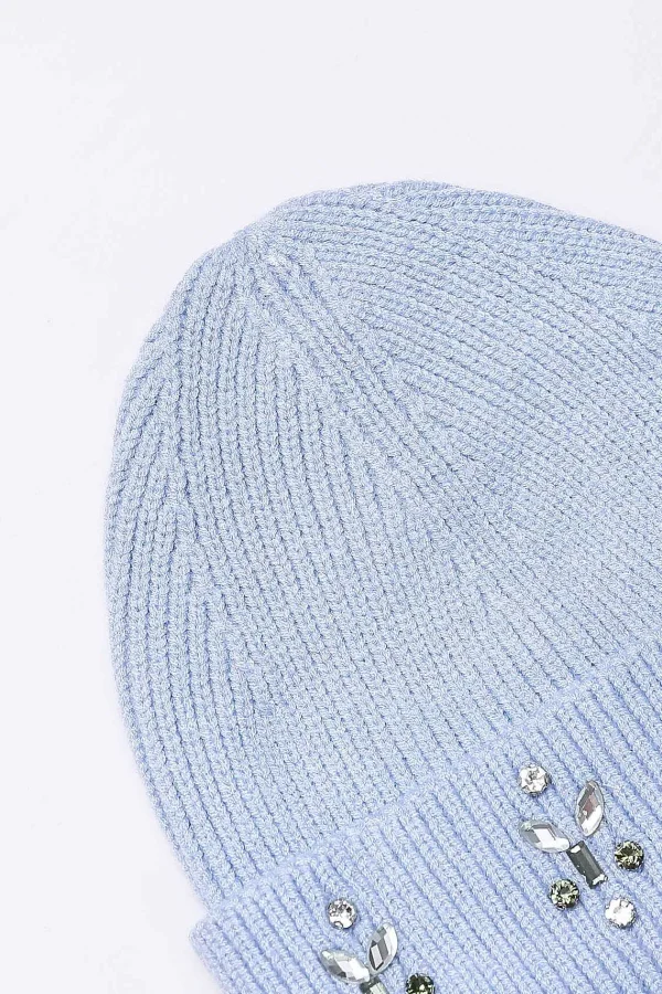 SOUL Accessories Embellished Beanie In Blue* Hats