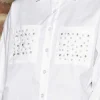 Pala D'oro Sport Embellished Short Shirt In White*Women Tops & Blouses
