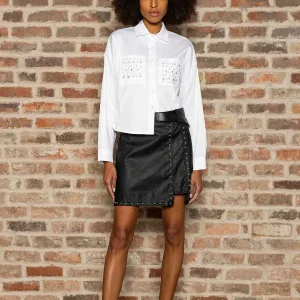 Pala D'oro Sport Embellished Short Shirt In White*Women Tops & Blouses