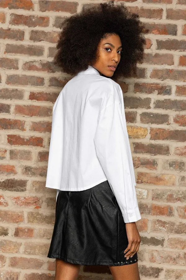 Pala D'oro Sport Embellished Short Shirt In White*Women Tops & Blouses
