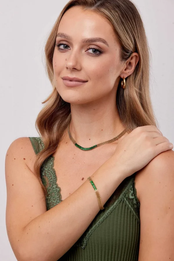 Knight & Day Emerald Mesh Bracelet* Boxed Gifts