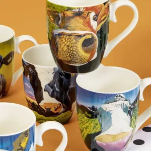 Tipperary Crystal Gift Eoin Oconnor Set Of 6 Mugs In Hatbox* Homeware