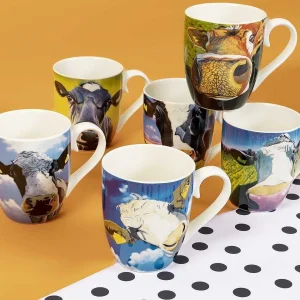 Tipperary Crystal Gift Eoin Oconnor Set Of 6 Mugs In Hatbox* Homeware