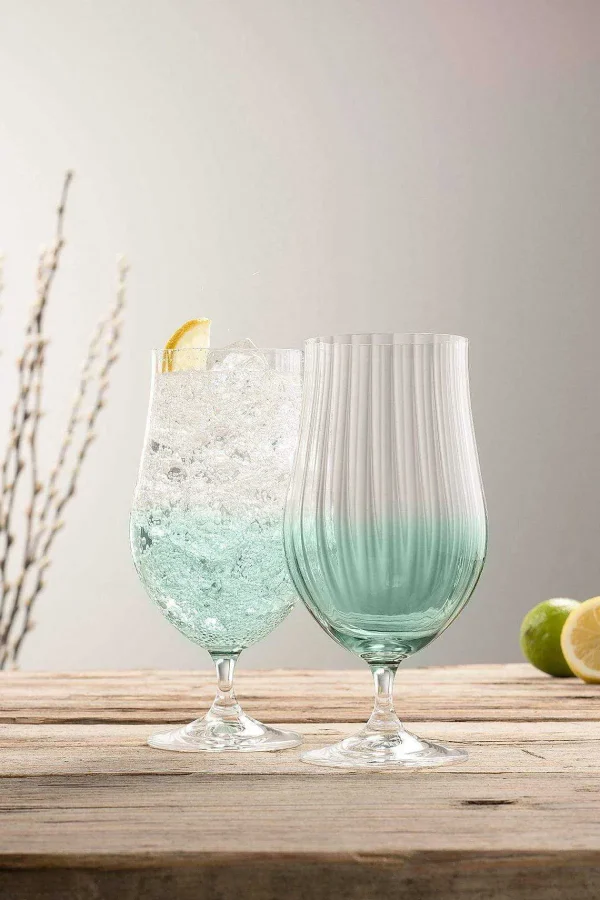 Galway Crystal Erne Aqua Craft Beer & Cocktail Glass Set* Glassware