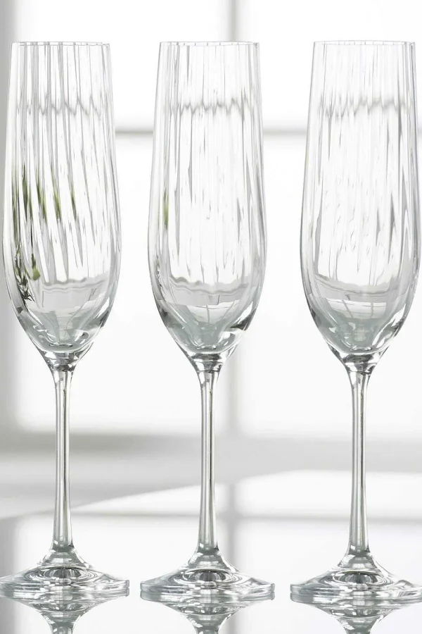 Galway Crystal Erne Glass Flute Set Of 4* Homeware