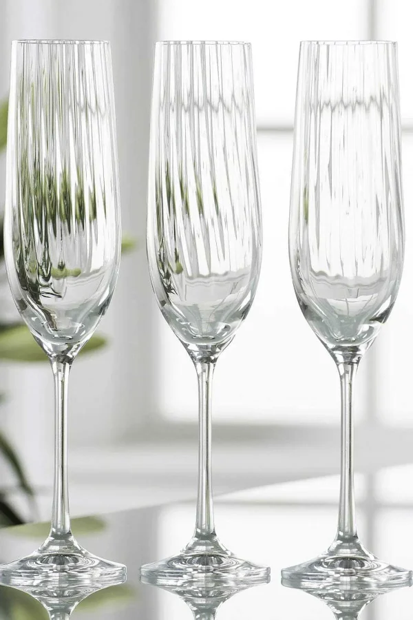 Galway Crystal Erne Glass Flute Set Of 4* Homeware