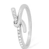 Tipperary Crystal Jewellery Eternal Knot Ring In Silver - Size 8* Boxed Gifts