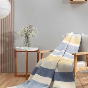 Biederlack Exact Blue Blanket* Homeware
