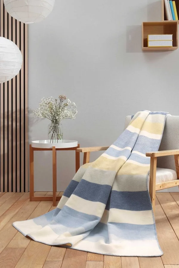 Biederlack Exact Blue Blanket* Homeware