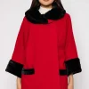 Pala D'oro Faux Fur Trim Jacket In Red*Women Coats & Jackets