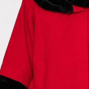 Pala D'oro Faux Fur Trim Jacket In Red*Women Coats & Jackets