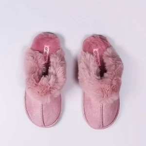 Cherish Accessories Faux Suede Mule In Pink*Women Nightwear