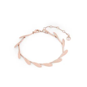 Tipperary Crystal Jewellery Feather Bracelet Plumage In Rose Gold* Boxed Gifts