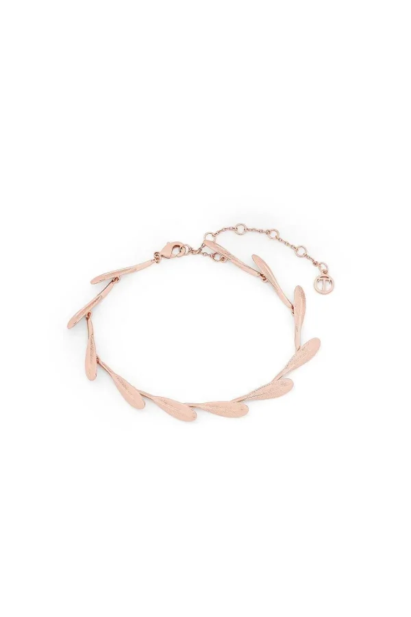 Tipperary Crystal Jewellery Feather Bracelet Plumage In Rose Gold* Boxed Gifts