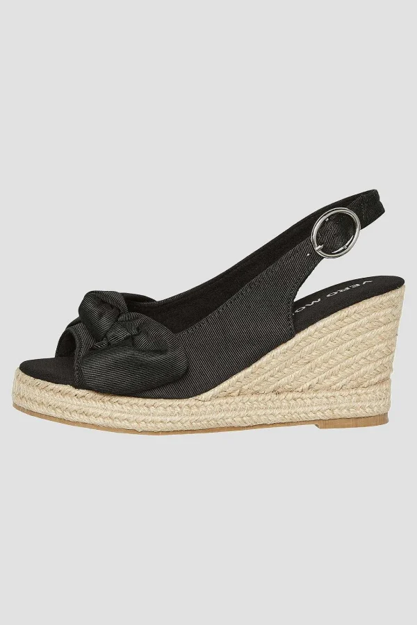 Vero Moda Felia Wedge Espadrille In Black* Footwear