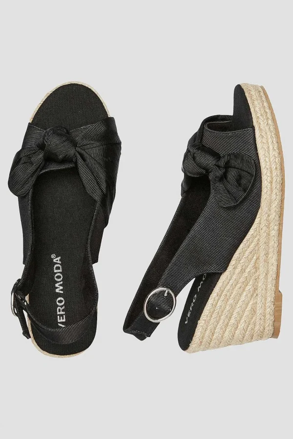 Vero Moda Felia Wedge Espadrille In Black* Footwear