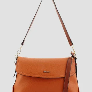 Hampton Flapover Shoulder Bag In Orange* Accessories