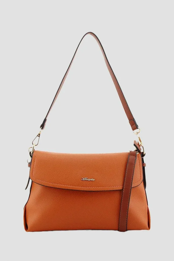 Hampton Flapover Shoulder Bag In Orange* Accessories