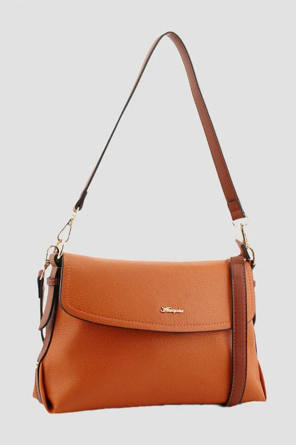 Hampton Flapover Shoulder Bag In Orange* Accessories