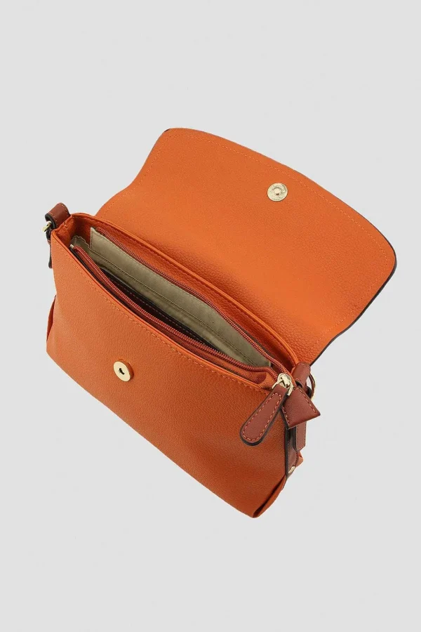 Hampton Flapover Shoulder Bag In Orange* Accessories