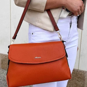 Hampton Flapover Shoulder Bag In Orange* Accessories