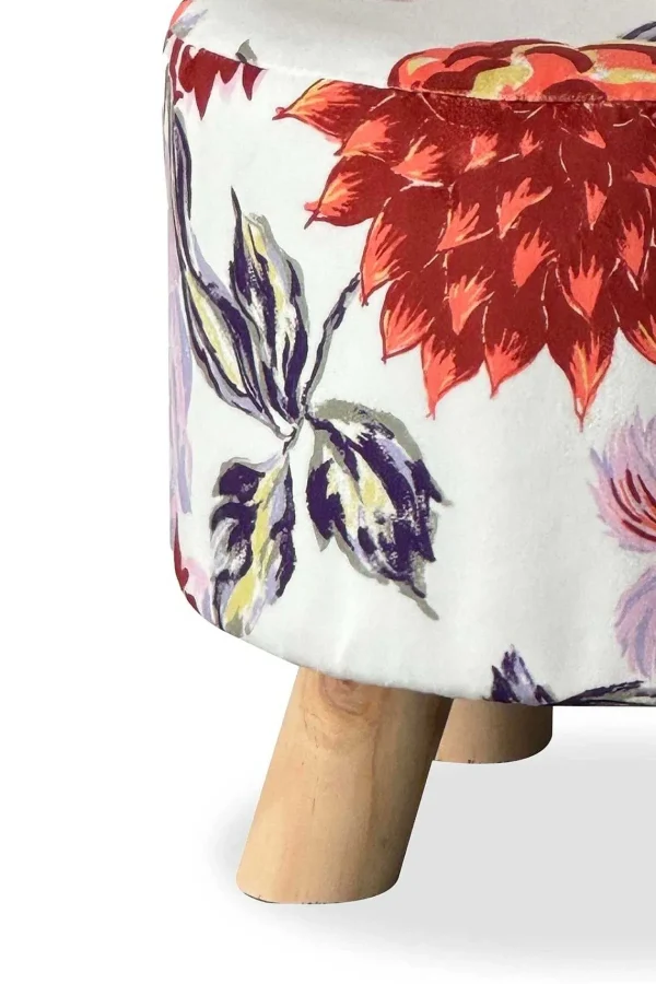 Carraig Donn HOME Floral Velour Footstool* Homeware