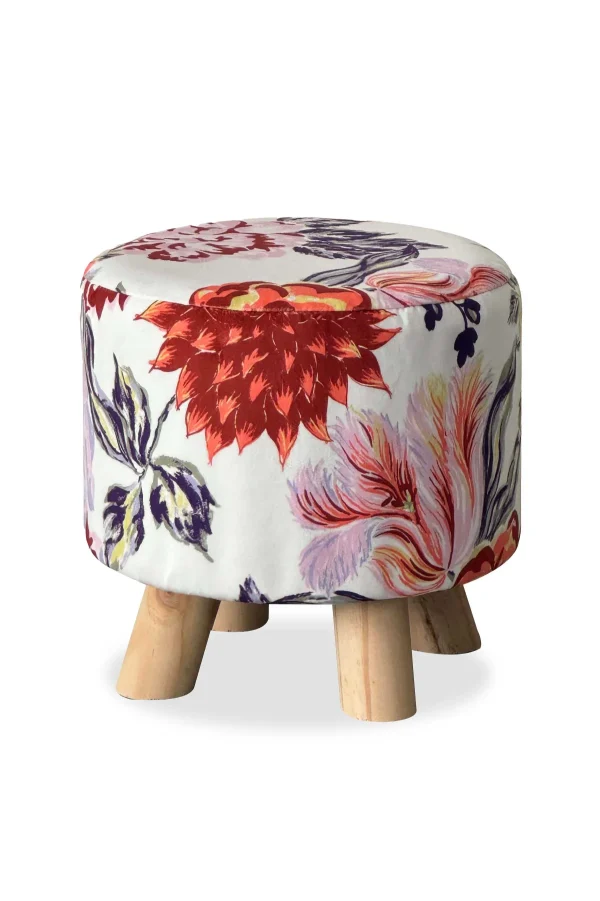 Carraig Donn HOME Floral Velour Footstool* Homeware