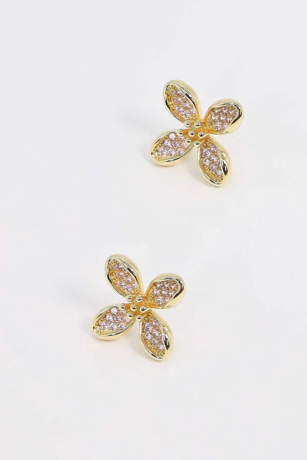 Joularie Flower Earrings In Gold* Earrings