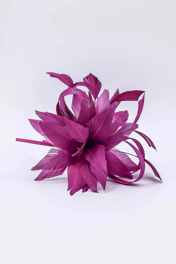 SOUL Accessories Flower Fascinator In Plum* Fascinators