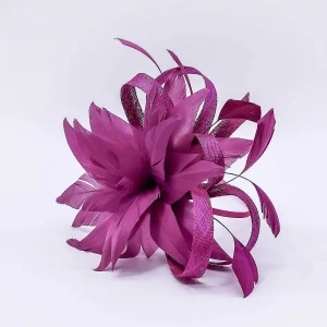 SOUL Accessories Flower Fascinator In Plum* Fascinators