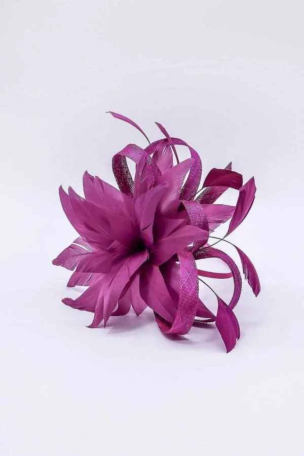 SOUL Accessories Flower Fascinator In Plum* Fascinators