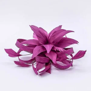 SOUL Accessories Flower Fascinator In Plum* Fascinators