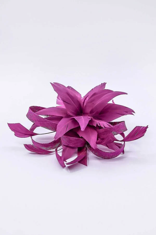 SOUL Accessories Flower Fascinator In Plum* Fascinators